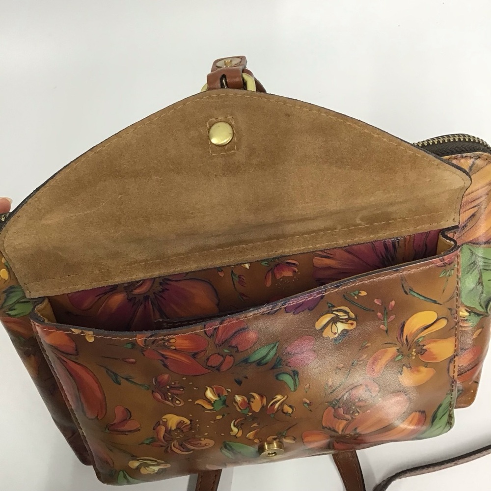Patricia Nash Avellino Floral Leather Crossbody Purse Handbag - Picture 15 of 16